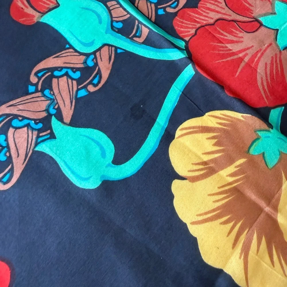 Lot of 5 Vintage Multicolor Floral Silk Striped Scarves Set Echo Flower Spring